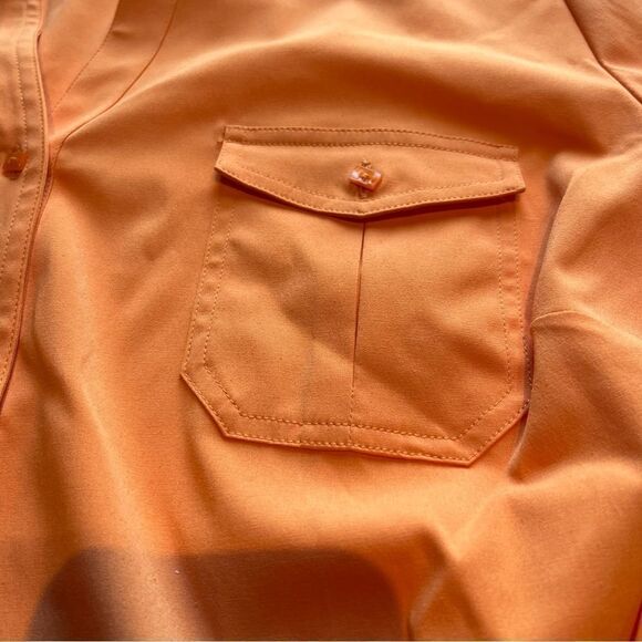 Lane Bryant Women's Button up blouse, long sleeve Orange Size 18/20 - Picture 7 of 9